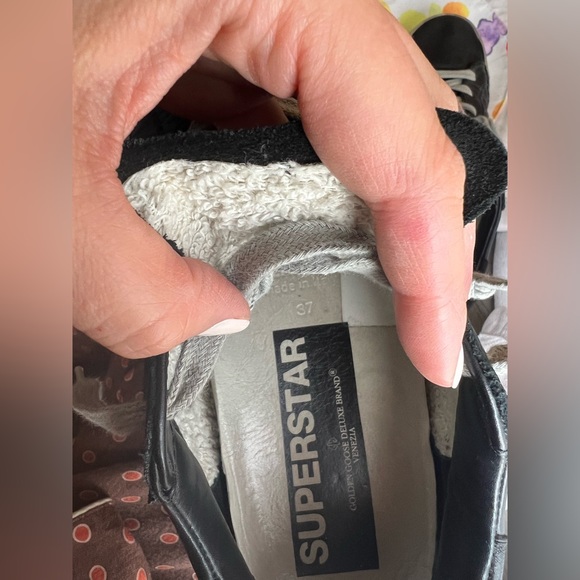 Golden Goose Black Superstar Sneakers - Picture 10 of 12